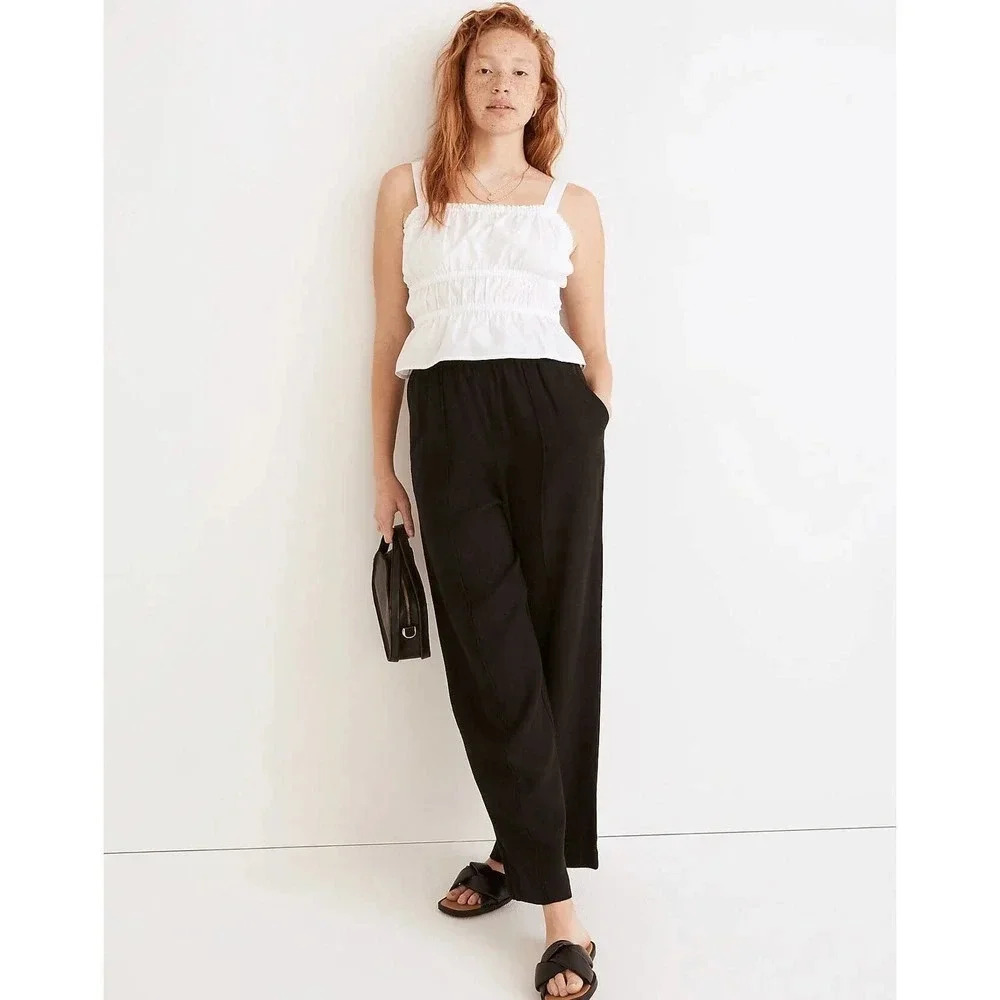 NWT Madewell Poplin Sophia Peplum Tank - Plus Size Ruffle Blouse Top